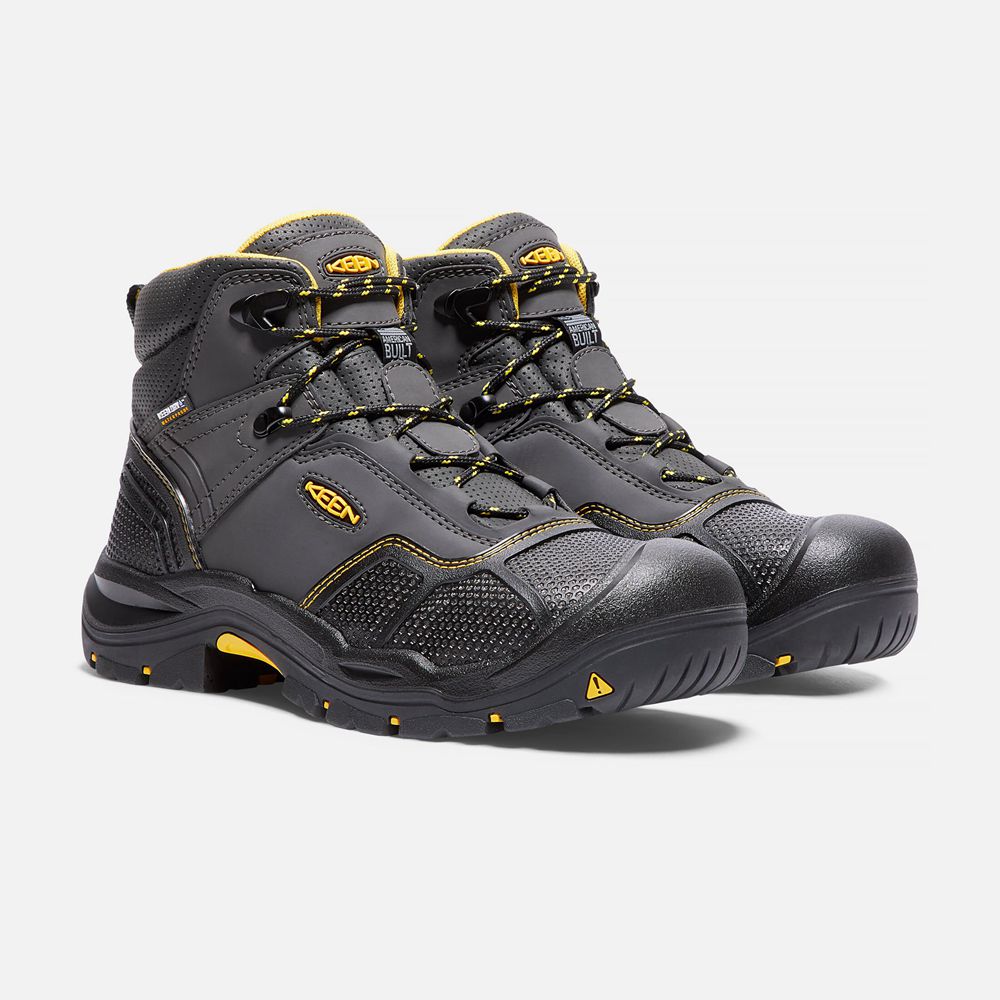 Botte de Travail Keen Homme Noir | Logandale Waterproof (Steel Toe) | PYMGV-6385